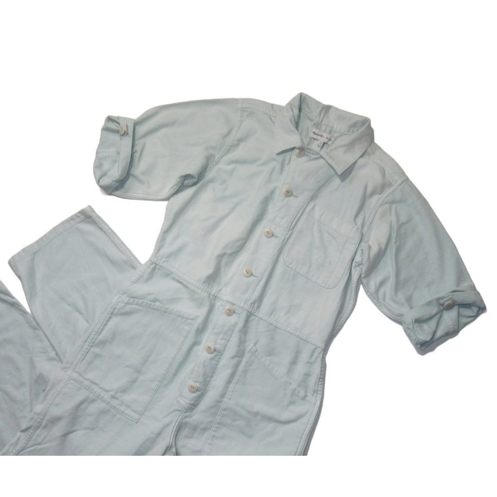 NWT Madewell x As Ever Coveralls in Dawn Mist Garment-dyed Jumpsuit M - Picture 3 of 6